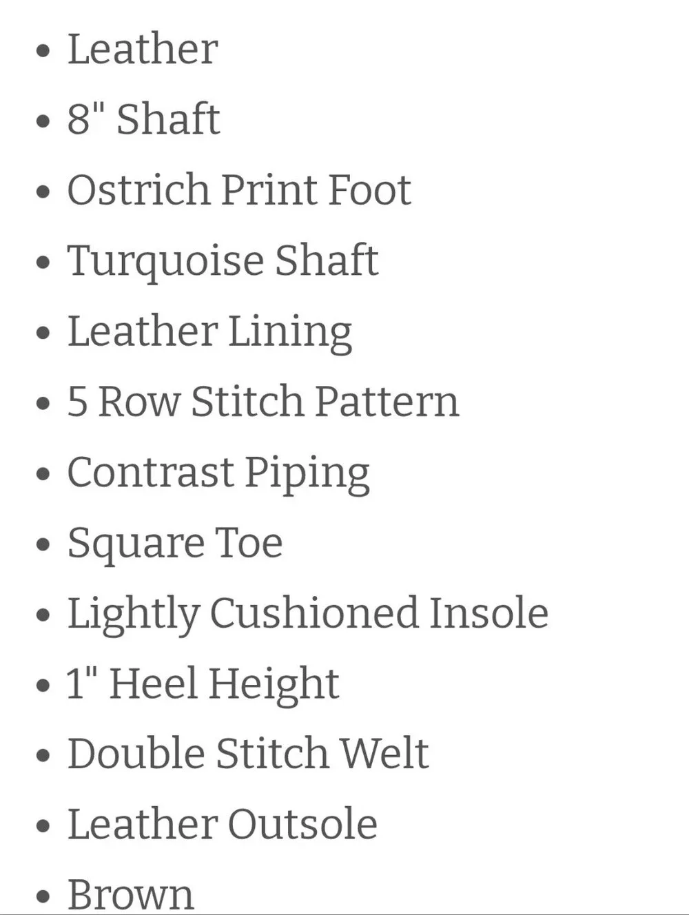 Ostrich Leather Cowboy Boots with Teal Shaft